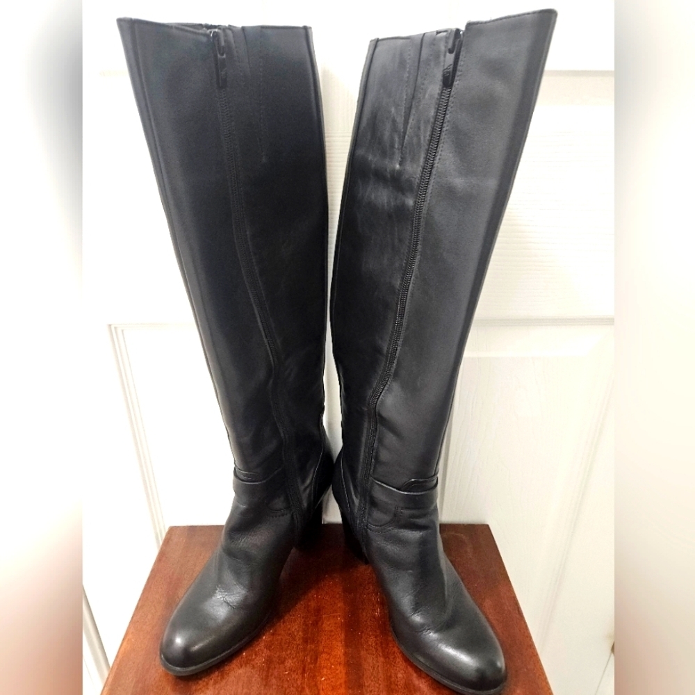 Marc Fisher Black Heeled Boots - Picture 3 of 10